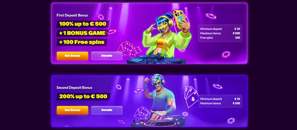 Free Spins, Slotrave Casino Welcome Bonus Package