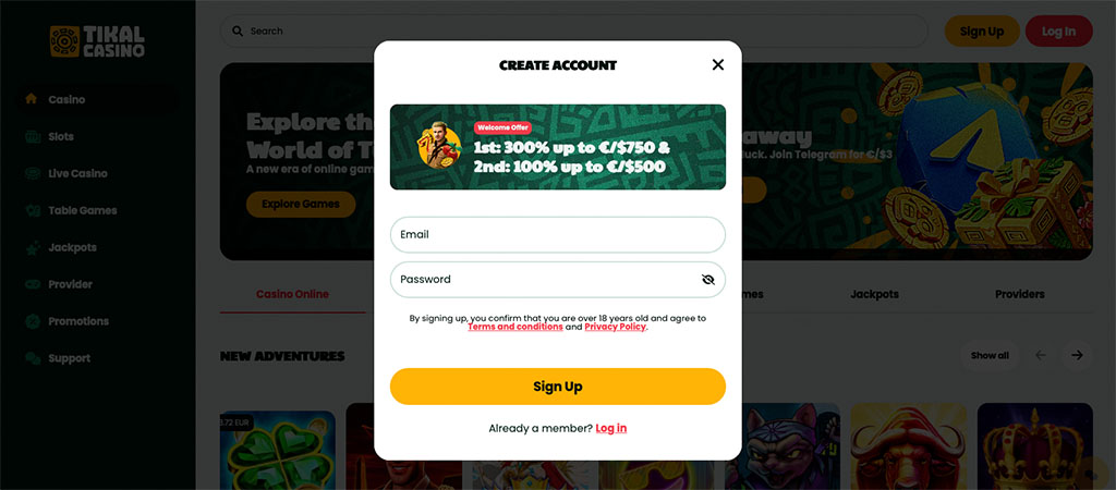 Tikal Casino Registration Process Step by Step, online casino