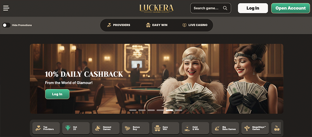 Luckera Casino, online casino, Germanian casino
