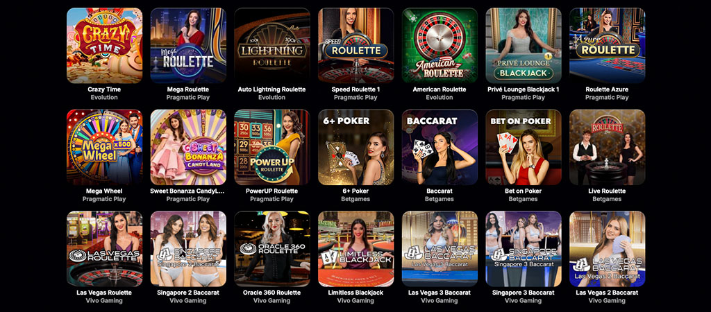 Casino NV, live casino, blackjack, poker