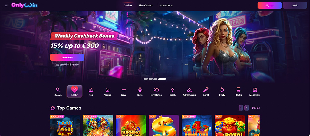 OnlyWin Casino, Gaming Site, online casino